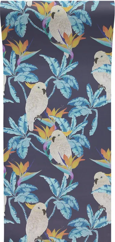 Обои для стен Graduate Collection Graduate Wallpapers alicia_de_costa_cockatoo_wallpaper_blue