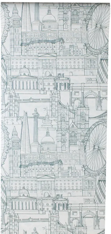 Обои для стен Graduate Collection Graduate Wallpapers london_skyline_wallpaper_green