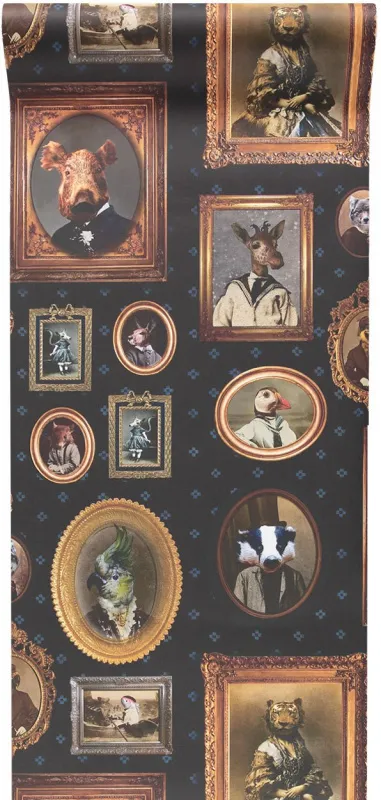 Обои для стен Graduate Collection Graduate Wallpapers Portrait_Gallery_Wallpaper__Navy_Blue