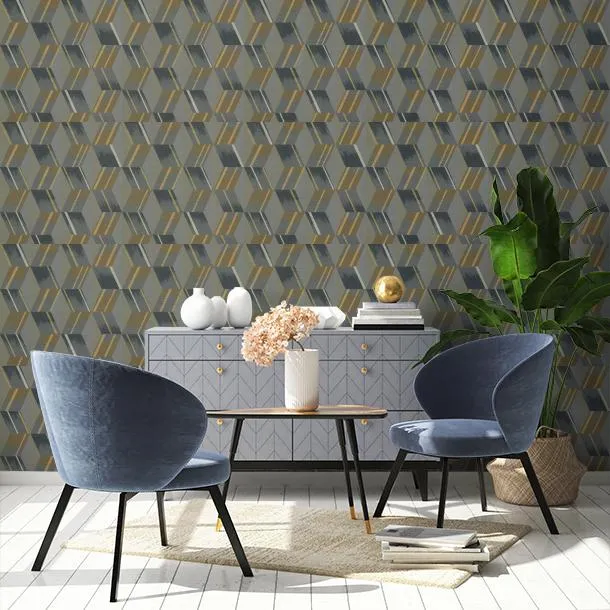 Обои для стен Zoffany Rhombi Vinyl Wallcoverings 312895 #3