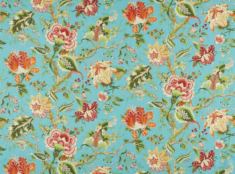 Обои для стен The Design Archives Bespoke Wall Coverings Tree-of-Life-1007-Turquoise-6