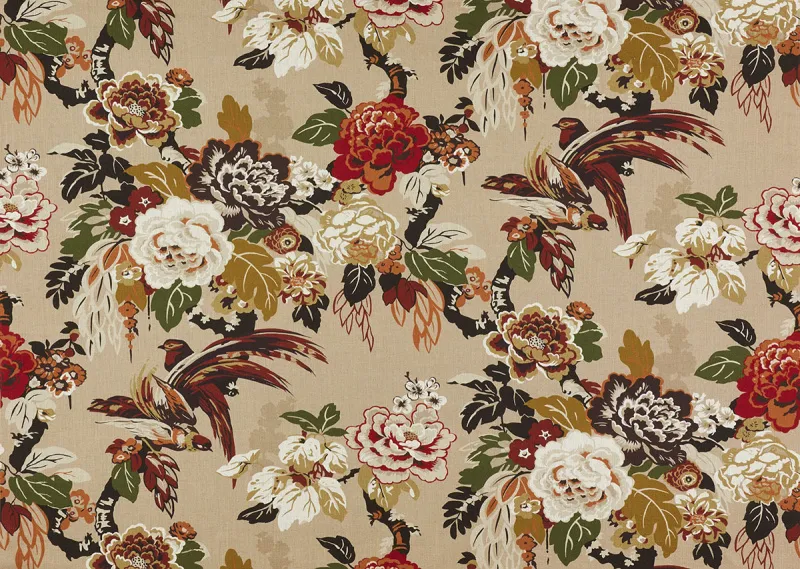 Ткань The Design Archives Archive 1 Cotton & Linen Grand-Floral-1002-Autumn-5