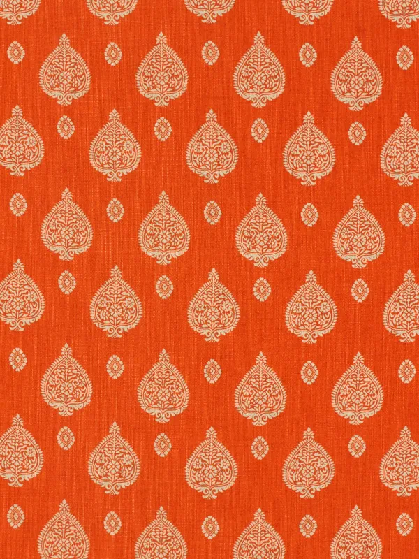 Ткань The Design Archives Archive 1 Cotton & Linen Malaya-1006-Pumpkin-7-1