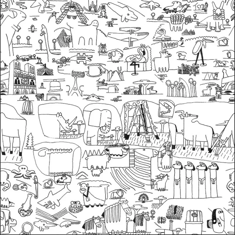 Ткань Gaston Y Daniela Algo de Jaime Libro Telas Pictograma Li