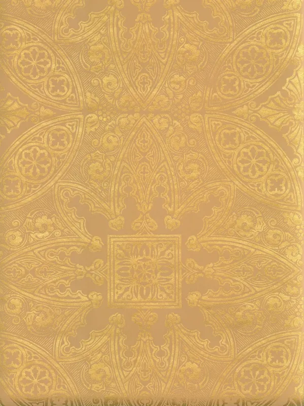 Обои для стен Hamilton Weston Paradise Archive Fynedon-Gothick-Gold-on-Buff