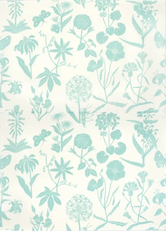 Обои для стен Hamilton Weston The Marthe Armitage wallpapers Flora-Dark-Turquoise