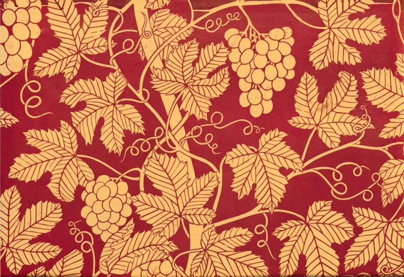 Обои для стен Hamilton Weston The Marthe Armitage wallpapers Grapevine-Red-on-Gold