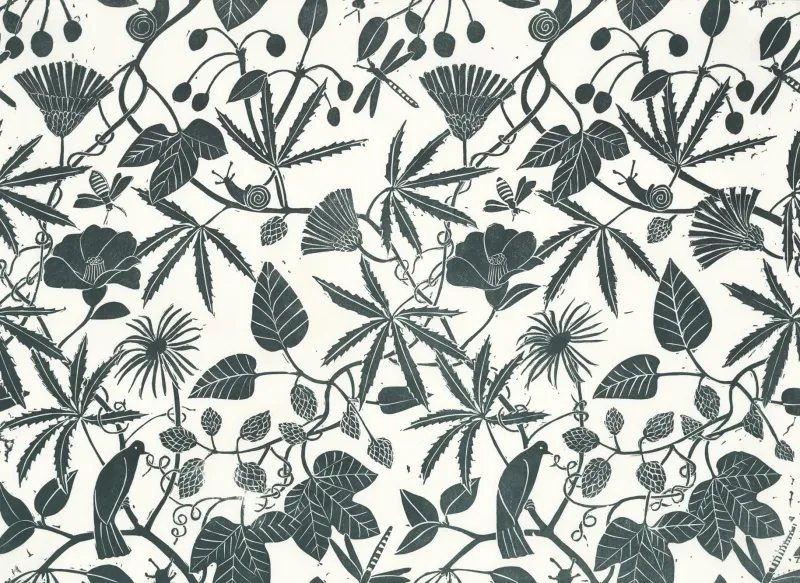 Обои для стен Hamilton Weston The Marthe Armitage wallpapers Hop-Garden-Hidden-Falls