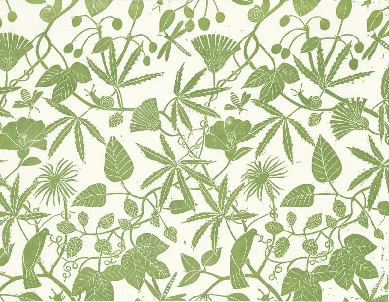 Обои для стен Hamilton Weston The Marthe Armitage wallpapers Hop-Garden-Special-Dols-Green-web-ready