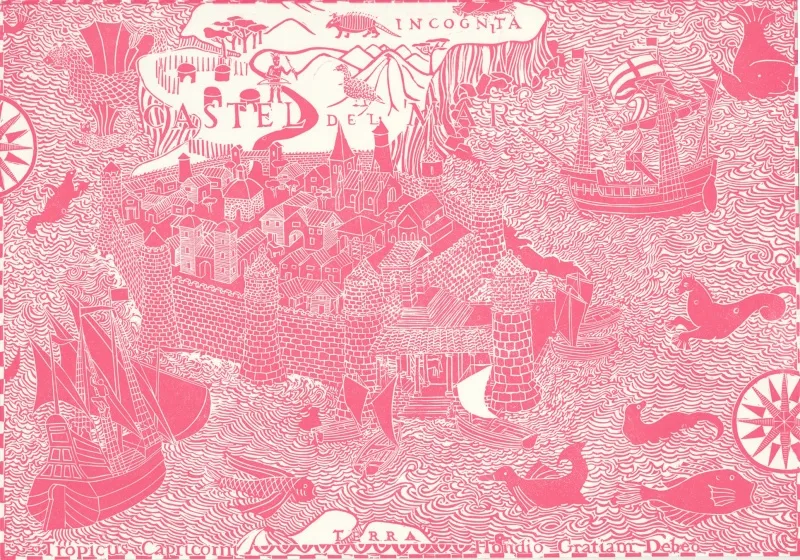 Обои для стен Hamilton Weston The Marthe Armitage wallpapers Island-Shocking-Pink-1