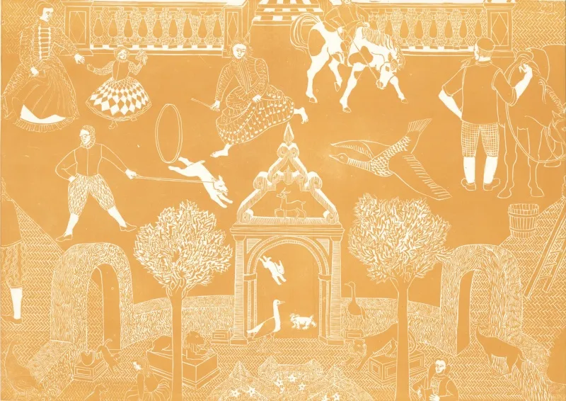 Обои для стен Hamilton Weston The Marthe Armitage wallpapers Manor-House-Orangery