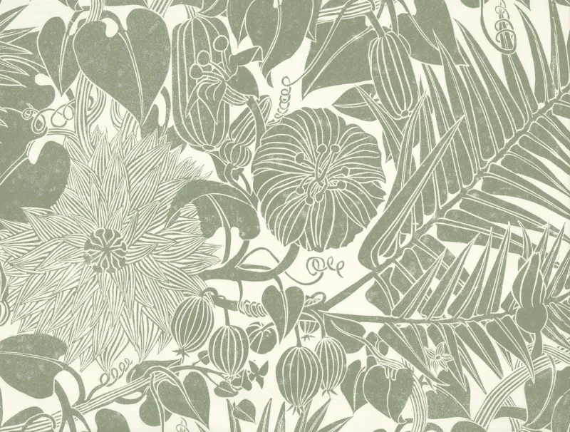 Обои для стен Hamilton Weston The Marthe Armitage wallpapers Marrow-Slate-Grey-Green-part-du