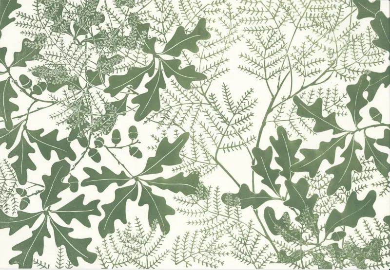 Обои для стен Hamilton Weston The Marthe Armitage wallpapers Oakleaf-Jade-Green