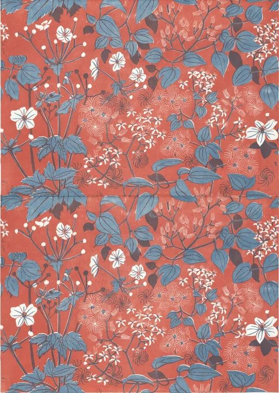 Обои для стен Hamilton Weston The Marthe Armitage wallpapers Old-Mans-Beard-Terracotta-Pruss