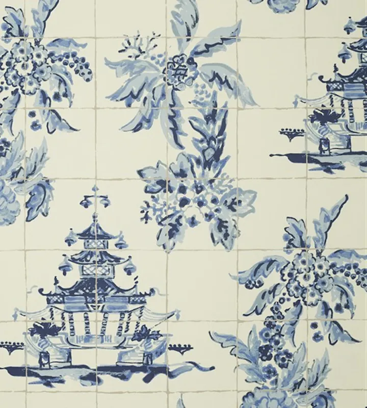 Обои для стен Jim Thompson Pagoda and Palms WR100201