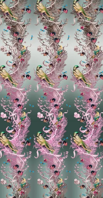 Обои для стен Kitmiles Wallcoverings Al.1 Birds-in-Chains-8941-302