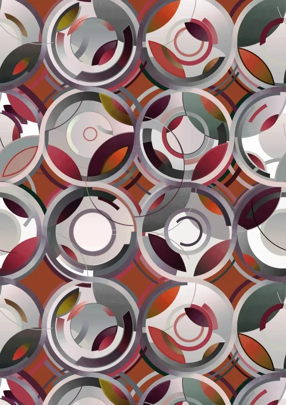 Обои для стен Kitmiles Wallcoverings Al.1 Cylinders-Mica-803