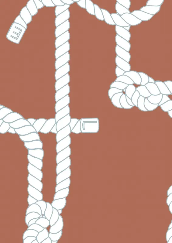 Обои для стен Kitmiles Wallcoverings Al.1 Monogram-Loop-Monk