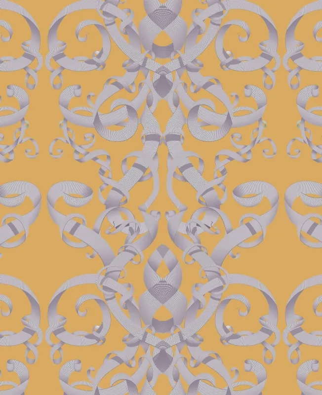 Обои для стен Kitmiles Wallcoverings Al.1 Optical-Damask-Mica-901