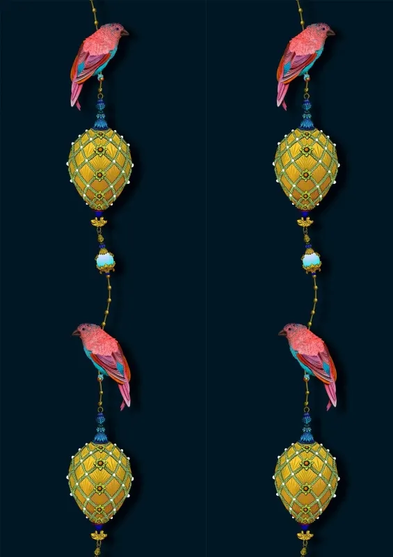 Обои для стен Kitmiles Wallcoverings Al.1 Pendants-and-Ornamental-Birds-8941-4001