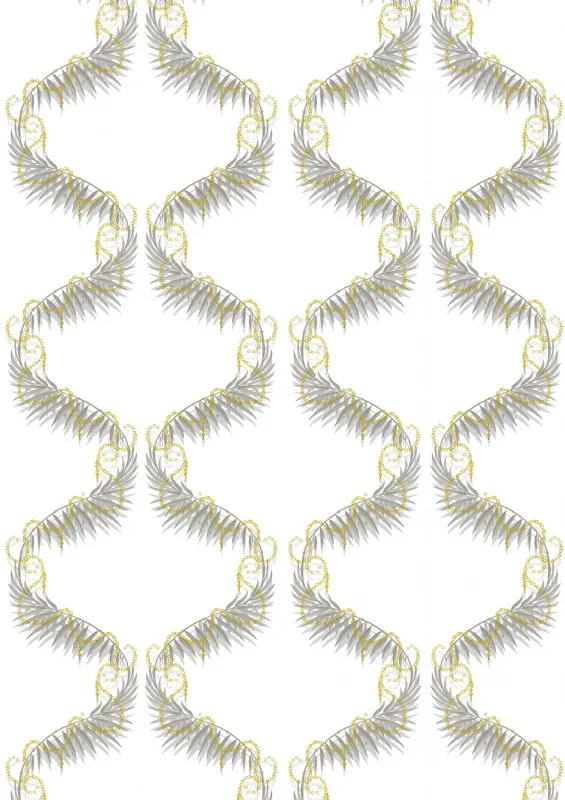 Ткань Kitmiles Fabrics Al.1 Snake-Palms-SP-7002