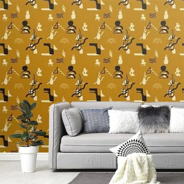 Обои для стен Ressource Madi picto_ocre #4