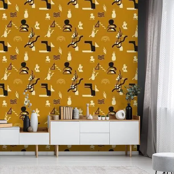 Обои для стен Ressource Madi picto_ocre #6