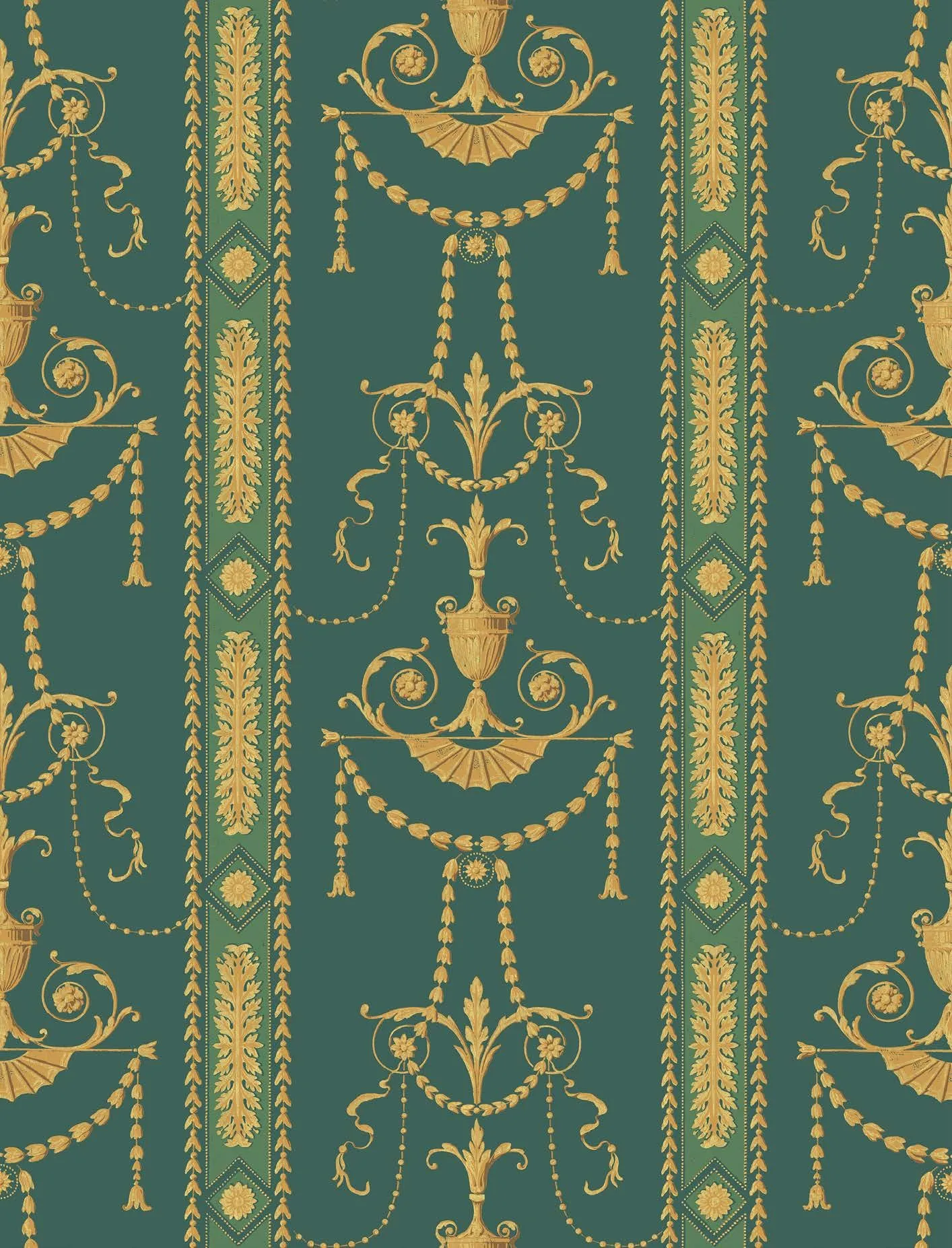 Обои для стен Zuber Arabesques 9090-vert