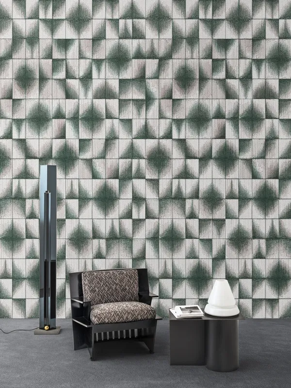 Обои для стен Wall&Deco 2021 Contemporary Wallpaper INTERPRETATION-OF-A-PEACOCK