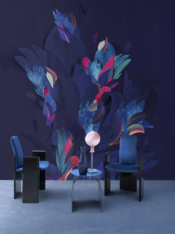 Обои для стен Wall&Deco 2021 Contemporary Wallpaper JUNGLE-OF-SIGNS