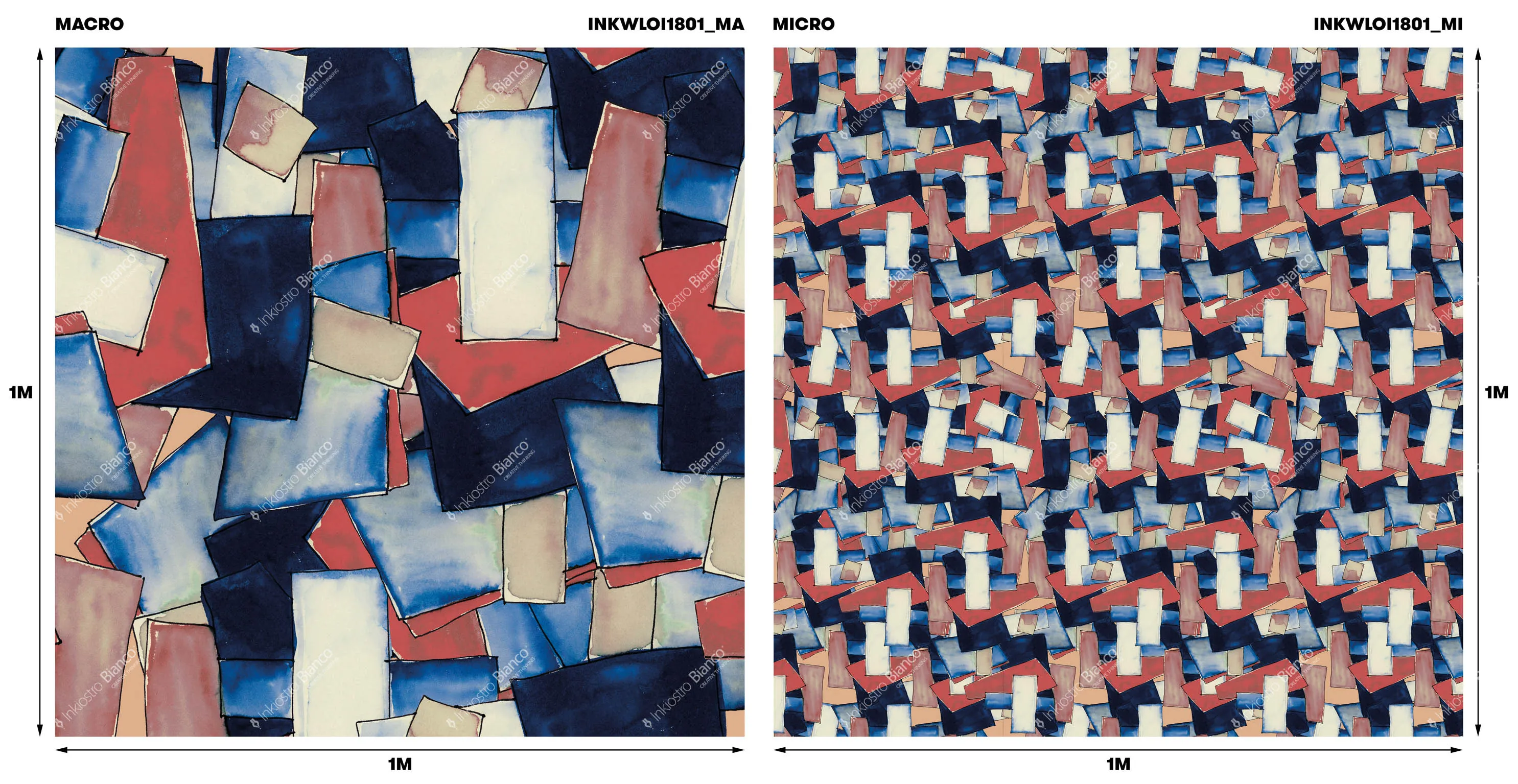 Ткань Inkiostro Bianco Corallo inkwloi1801