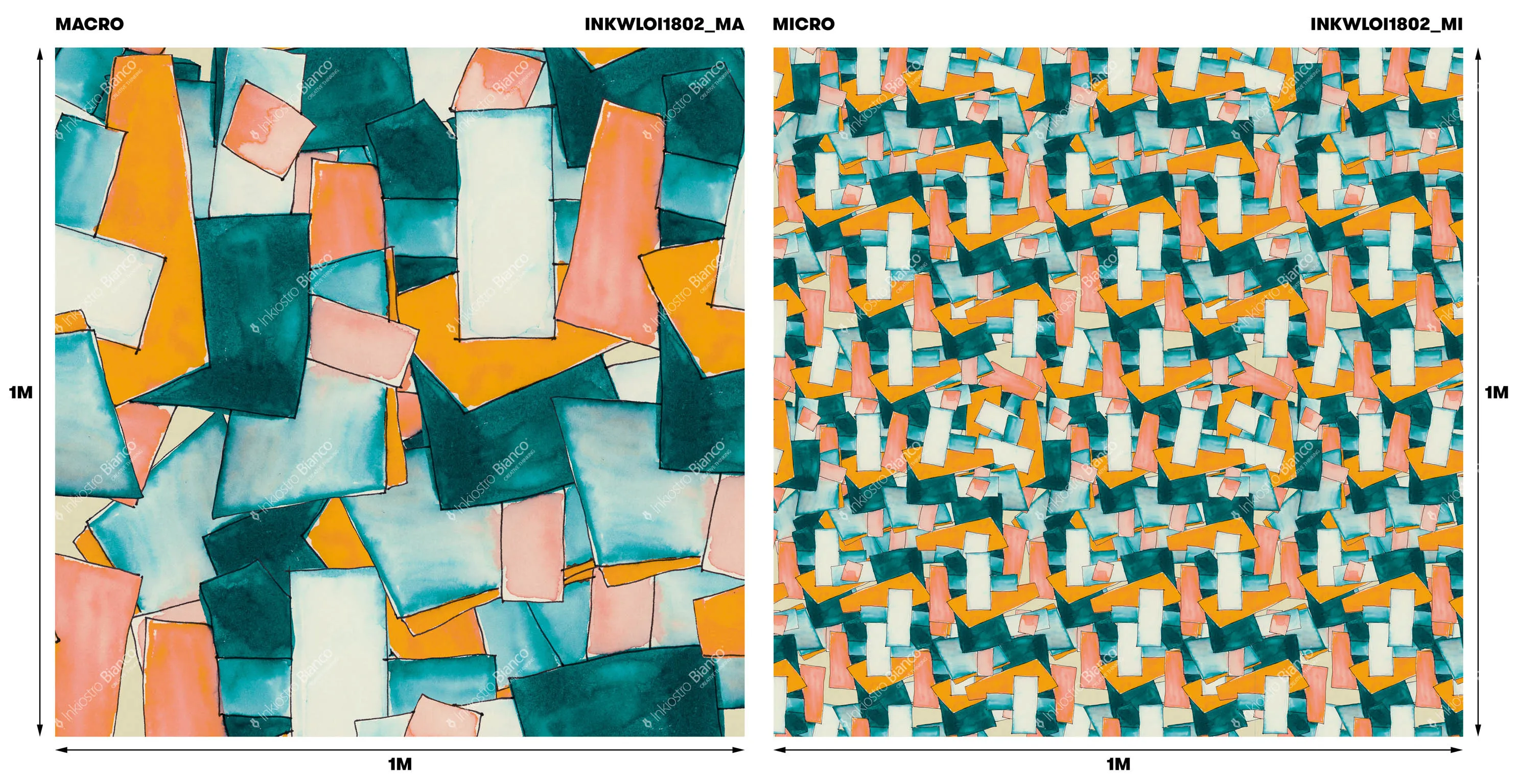 Ткань Inkiostro Bianco Corallo inkwloi1802