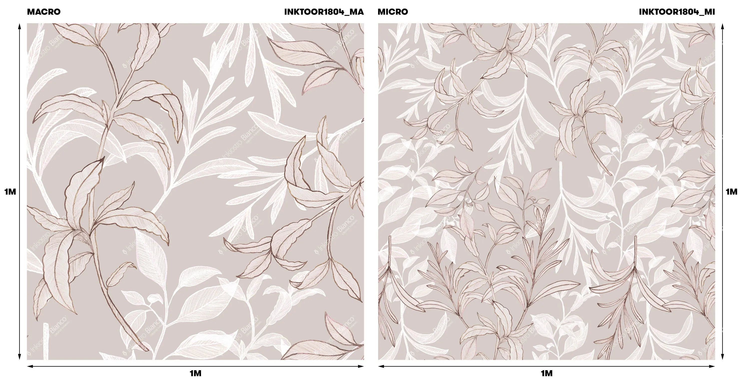 Ткань Inkiostro Bianco Foglia d’oro inktoor1804