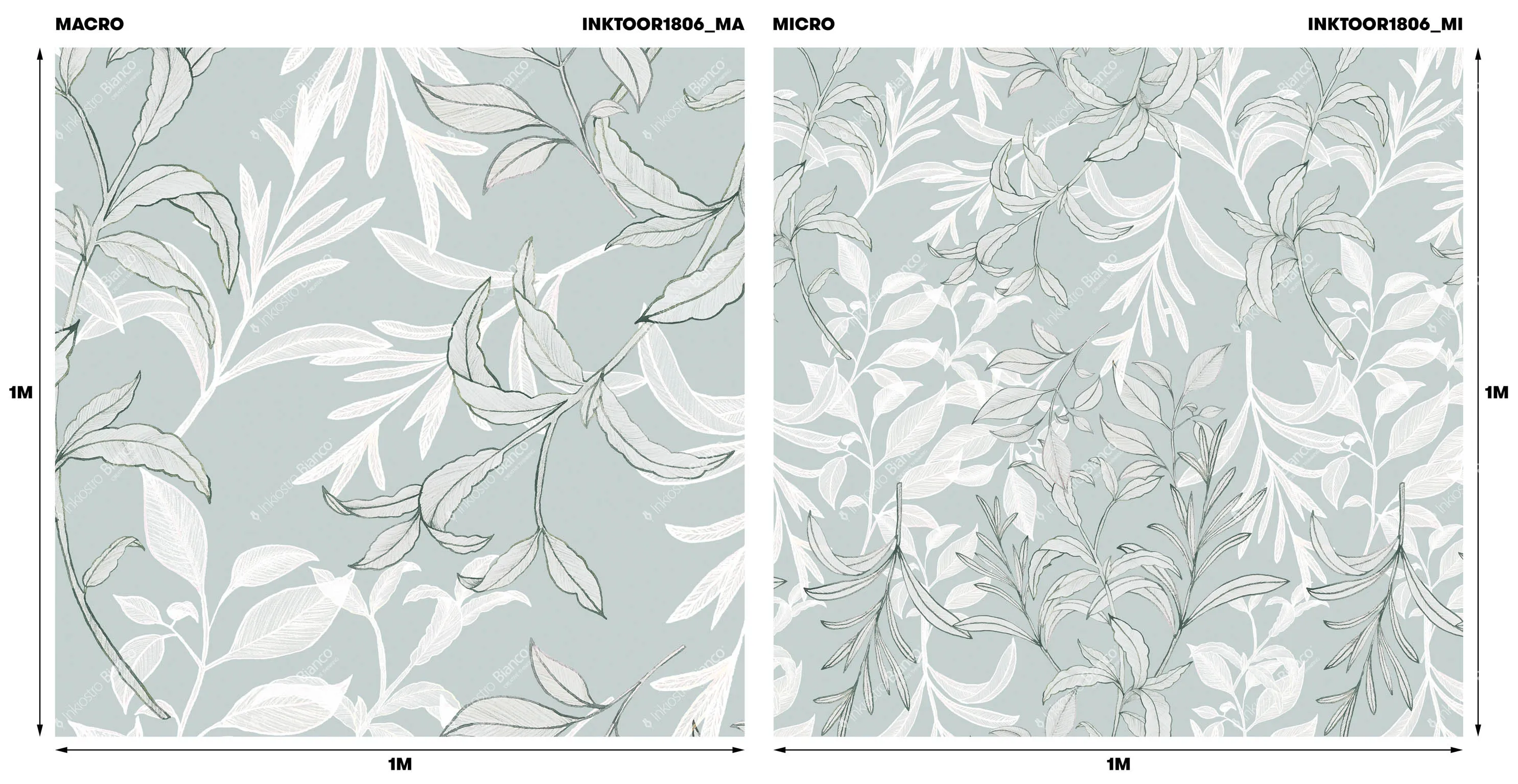 Ткань Inkiostro Bianco Foglia d’oro inktoor1806