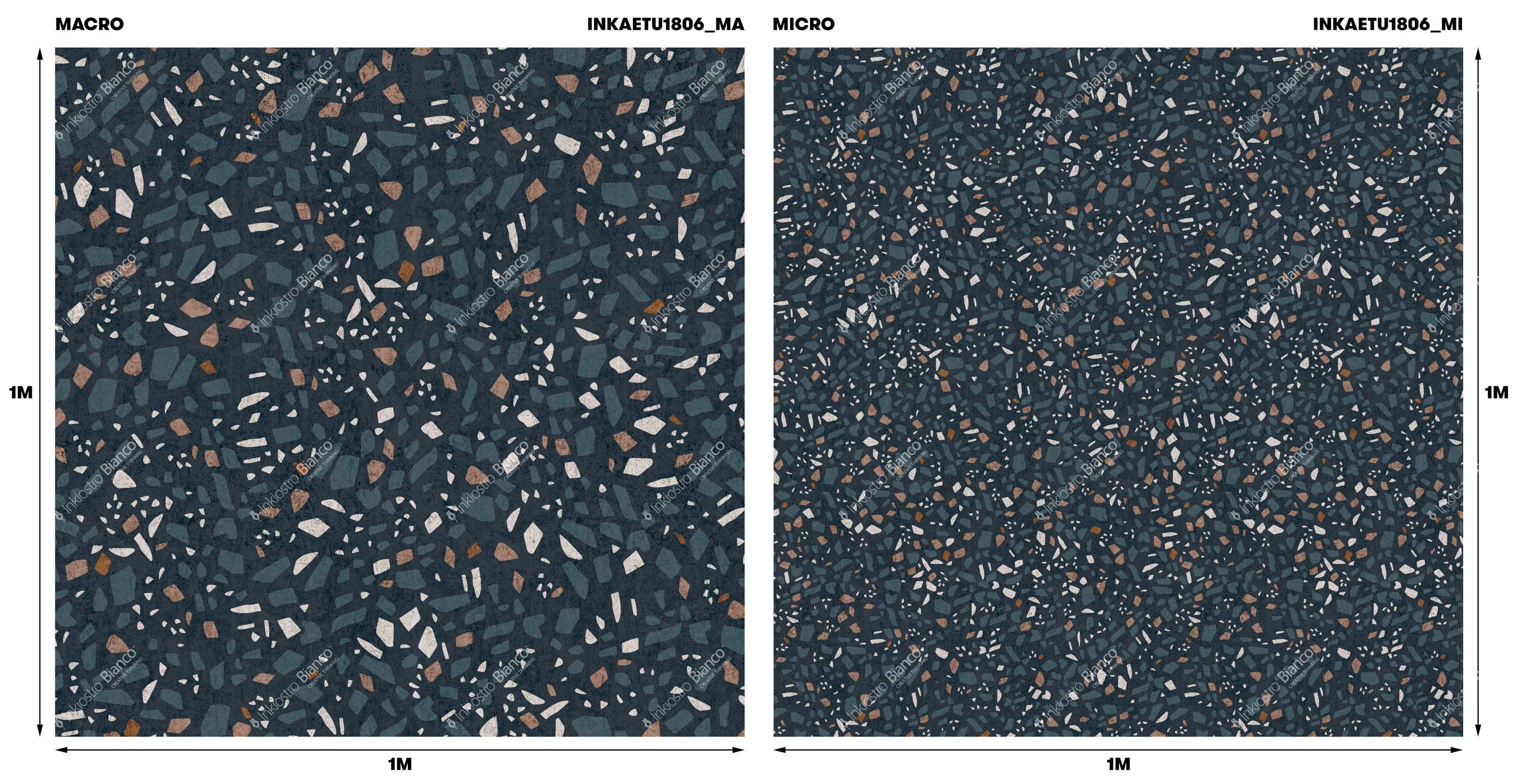 Ткань Inkiostro Bianco Rituals by Studio Zero terrazzo_inkaetu1806