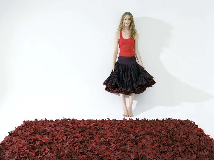 Little Field of Flowers Reds Rug