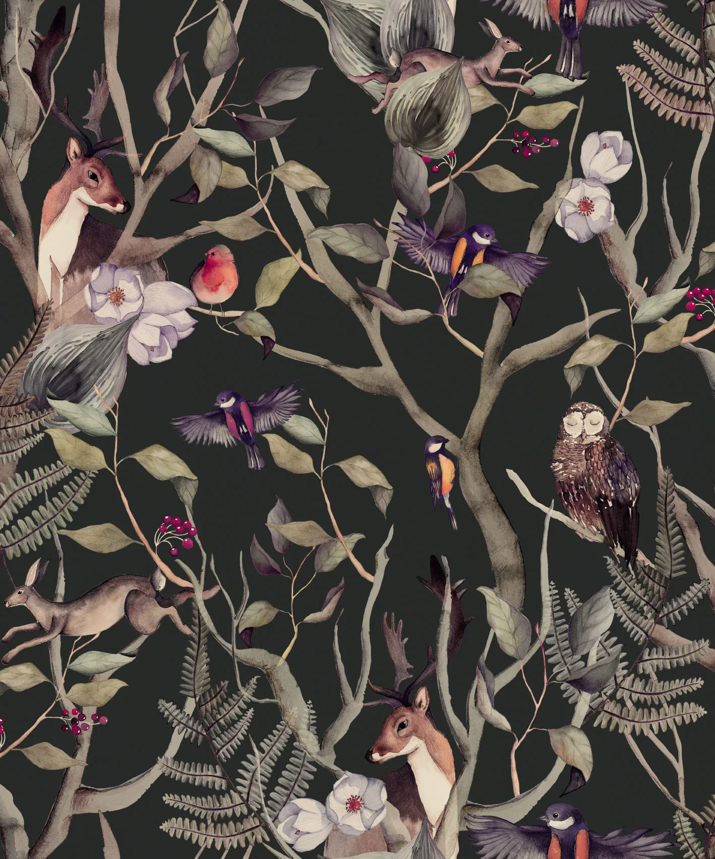 Обои для стен CoDe Fabula D0043_BOSCO-INCANTATO_PINE_LW