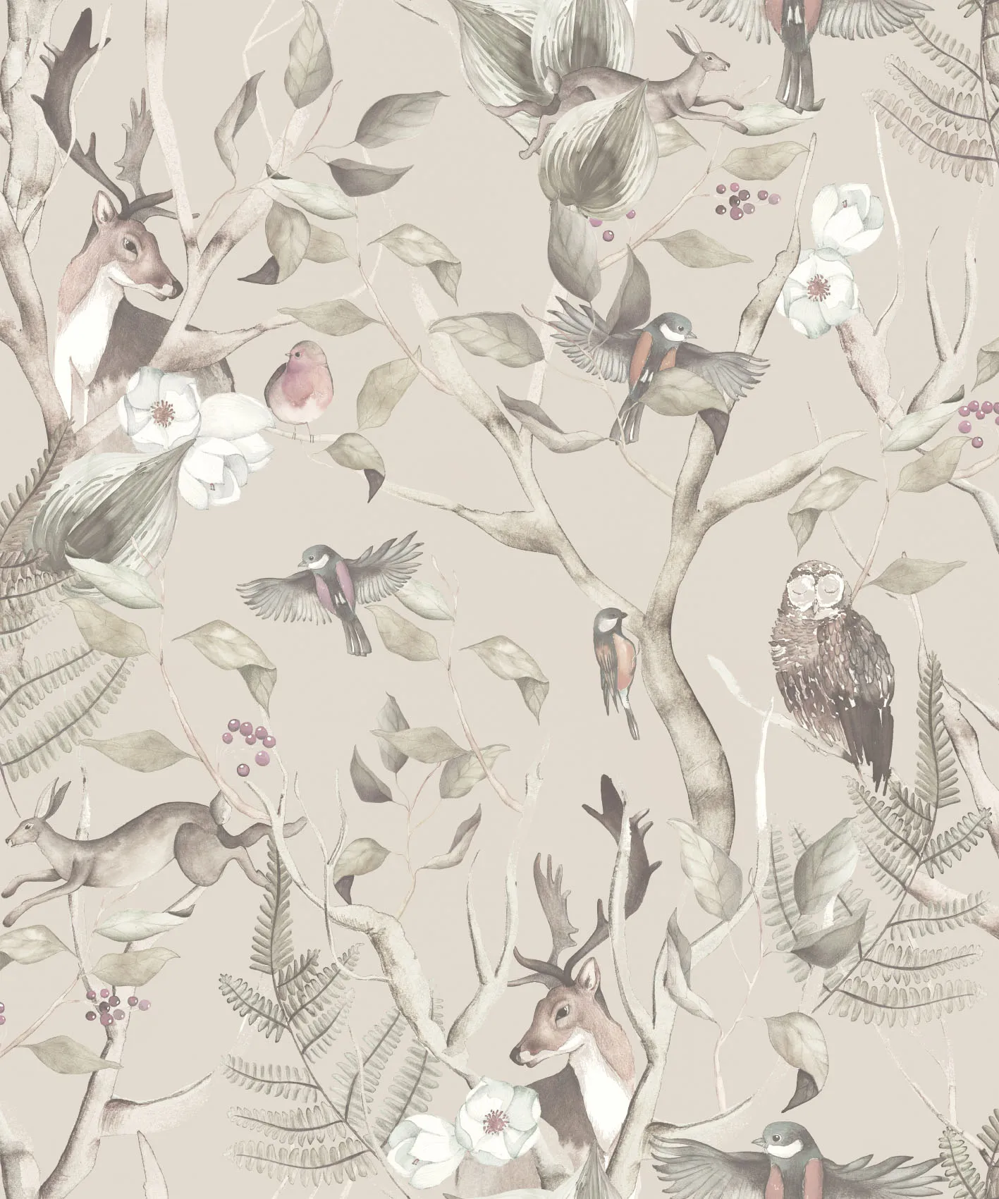 Обои для стен CoDe Fabula D0044_BOSCO-INCANTATO_SILVER_LW