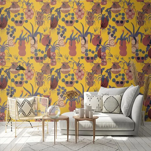 Обои для стен CoDe Flora 00012_FLORA-ReadyRoll_ANFORE_GOLDENROD_LW #2