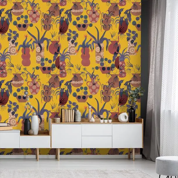 Обои для стен CoDe Flora 00012_FLORA-ReadyRoll_ANFORE_GOLDENROD_LW #6