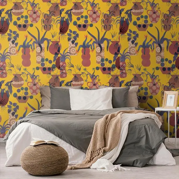 Обои для стен CoDe Flora 00012_FLORA-ReadyRoll_ANFORE_GOLDENROD_LW #7