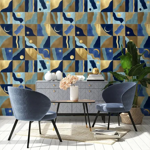 Обои для стен CoDe Flora 00031_FLORA_ReadyRoll_COSMO_BLUE_LW #3