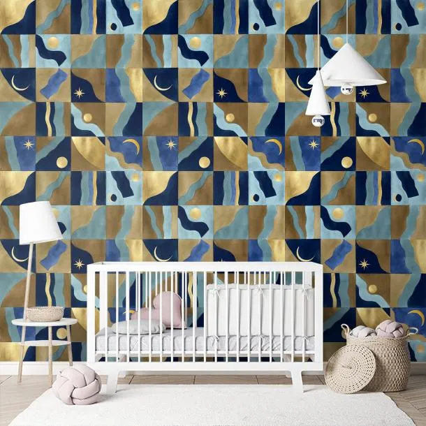 Обои для стен CoDe Flora 00031_FLORA_ReadyRoll_COSMO_BLUE_LW #9