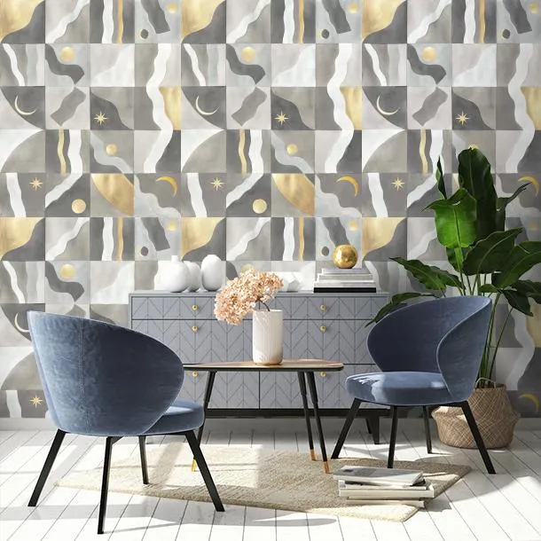 Обои для стен CoDe Flora 00032_FLORA_ReadyRoll_COSMO_SILVER_LW #3