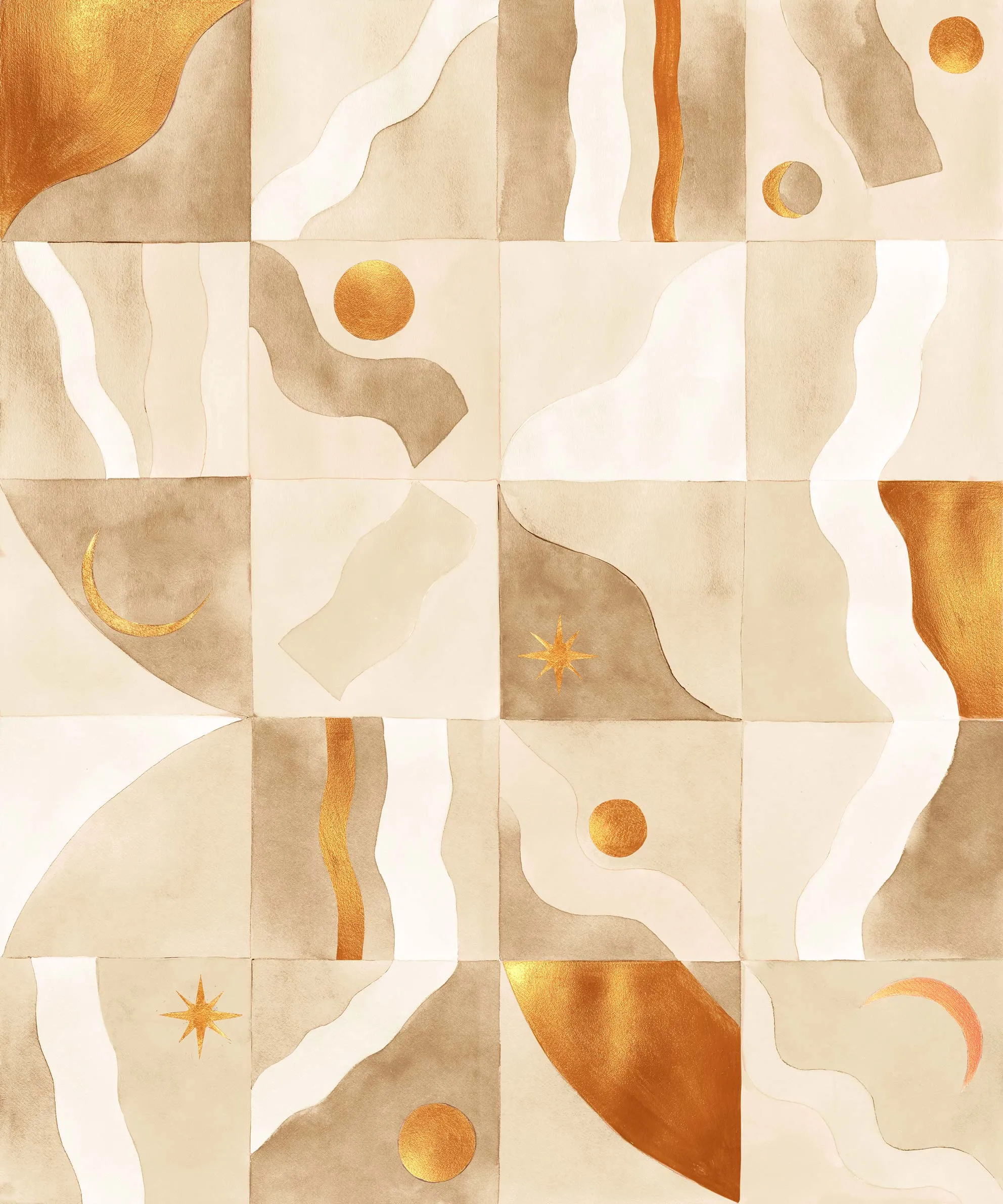 Обои для стен CoDe Flora 00034_FLORA_ReadyRoll_COSMO_GOLD_LW