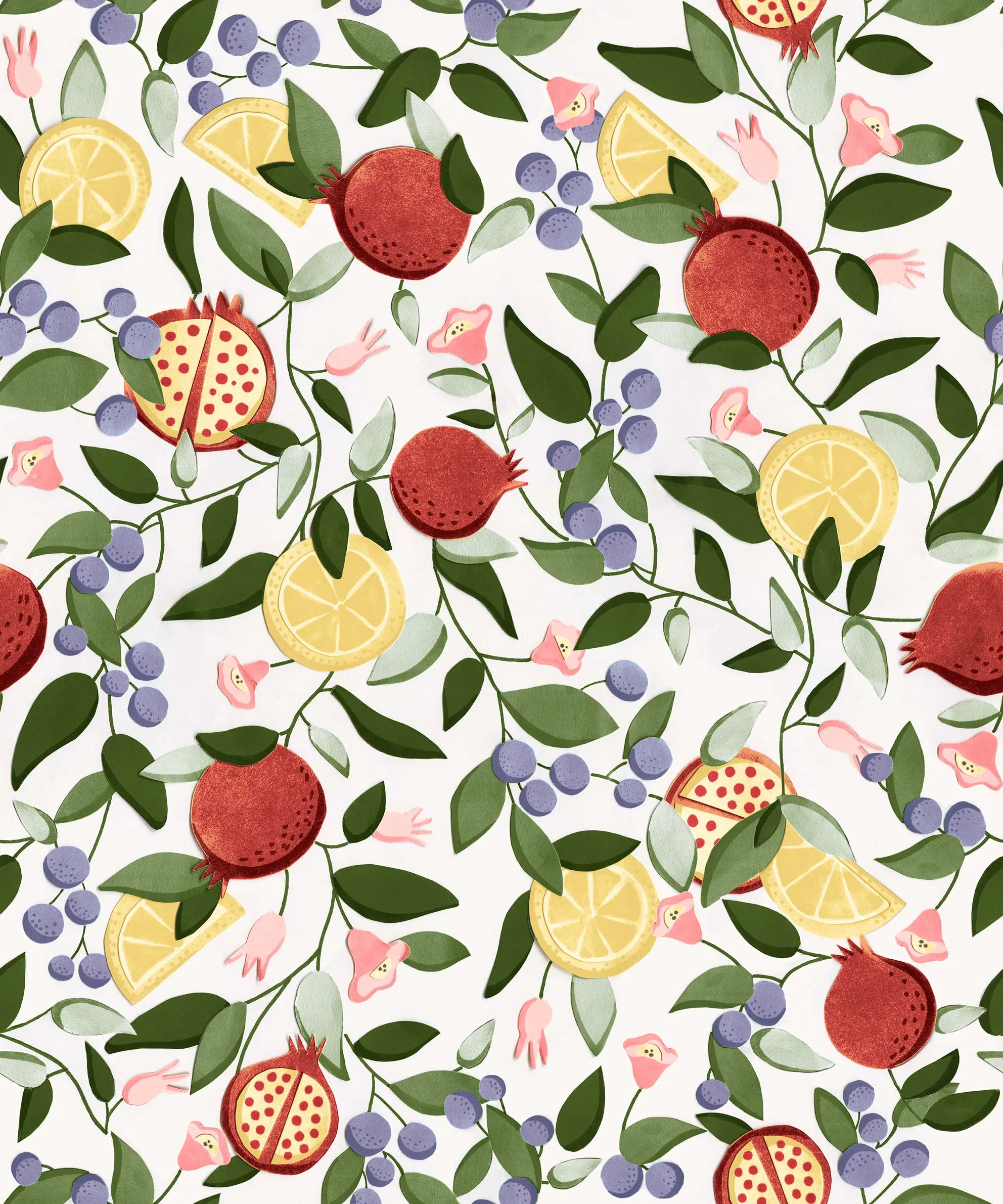 Обои для стен CoDe Flora 00071_FLORA_ReadyRoll_MALAGRANATUM_SNOW_LW