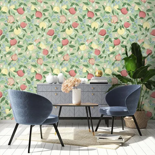 Обои для стен CoDe Flora 00072_FLORA_ReadyRoll_MALAGRANATUM_LAUREL-GREEN_LW #3