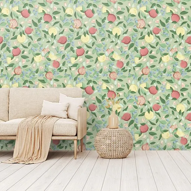 Обои для стен CoDe Flora 00072_FLORA_ReadyRoll_MALAGRANATUM_LAUREL-GREEN_LW #5