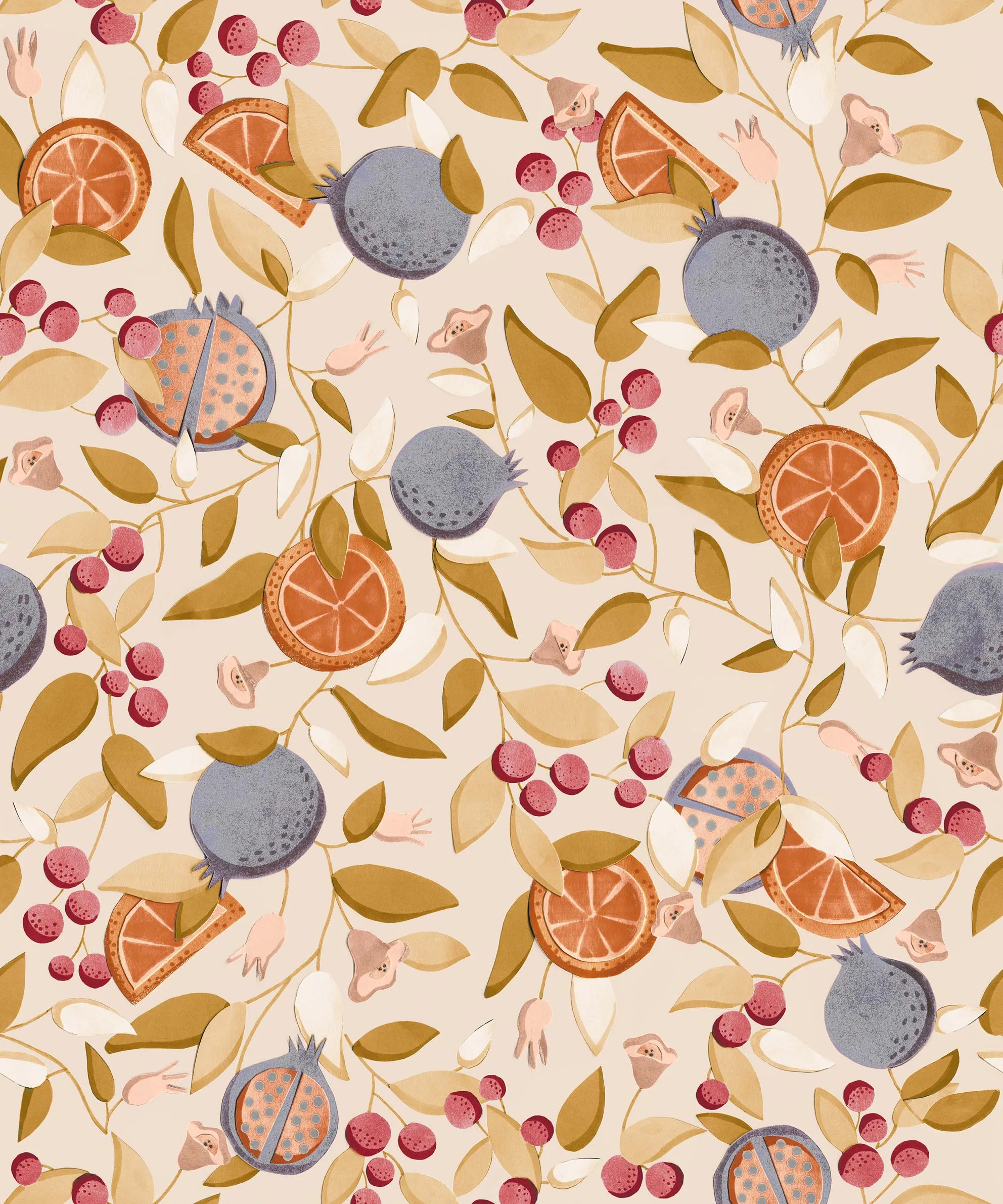 Обои для стен CoDe Flora 00073_FLORA_ReadyRoll_MALAGRANATUM_ALMOND_LW