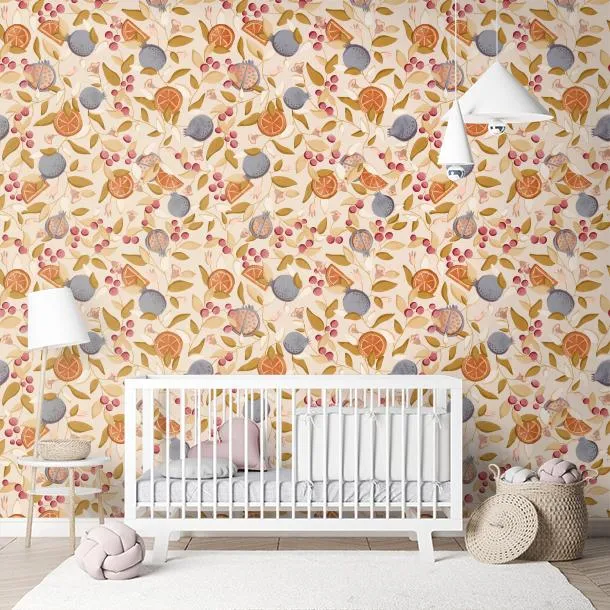 Обои для стен CoDe Flora 00073_FLORA_ReadyRoll_MALAGRANATUM_ALMOND_LW #9